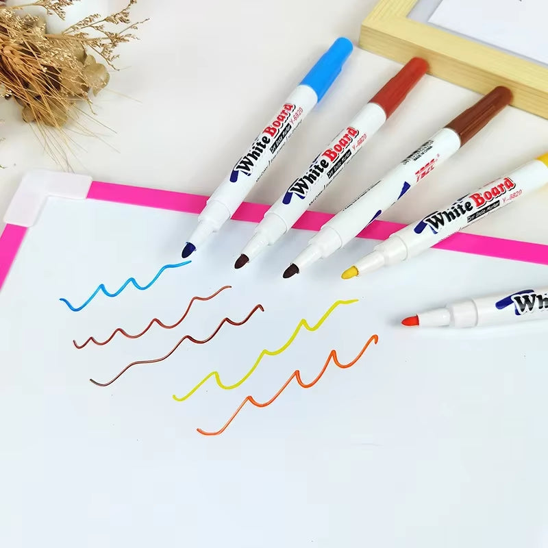 Magical Floating Water Pen Set – 8/12 Colors | Fun Whiteboard Marker